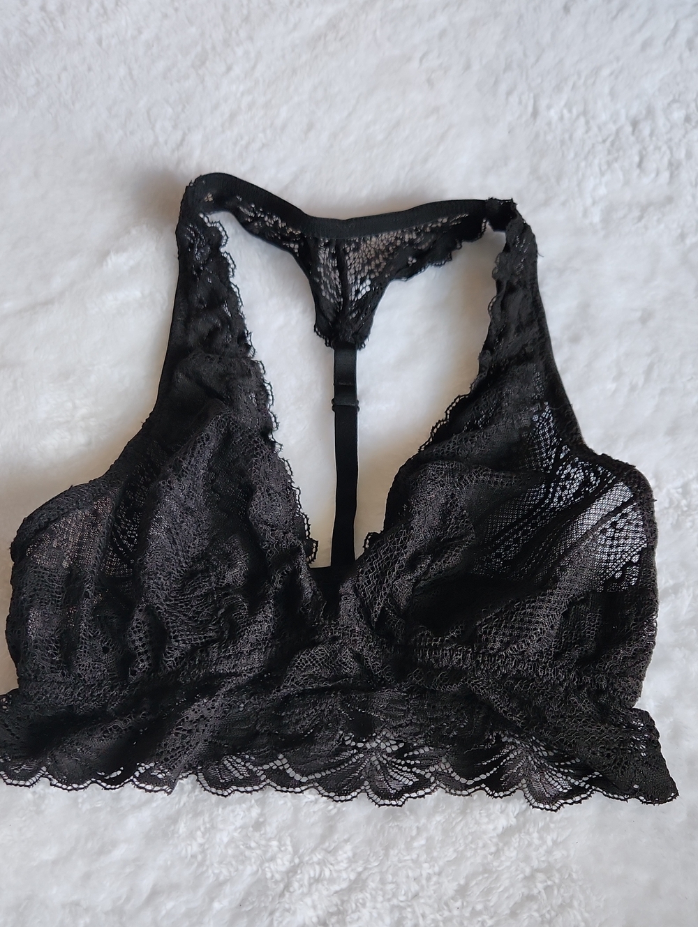 Auden Black Lace Bralette Racerback -  Xs